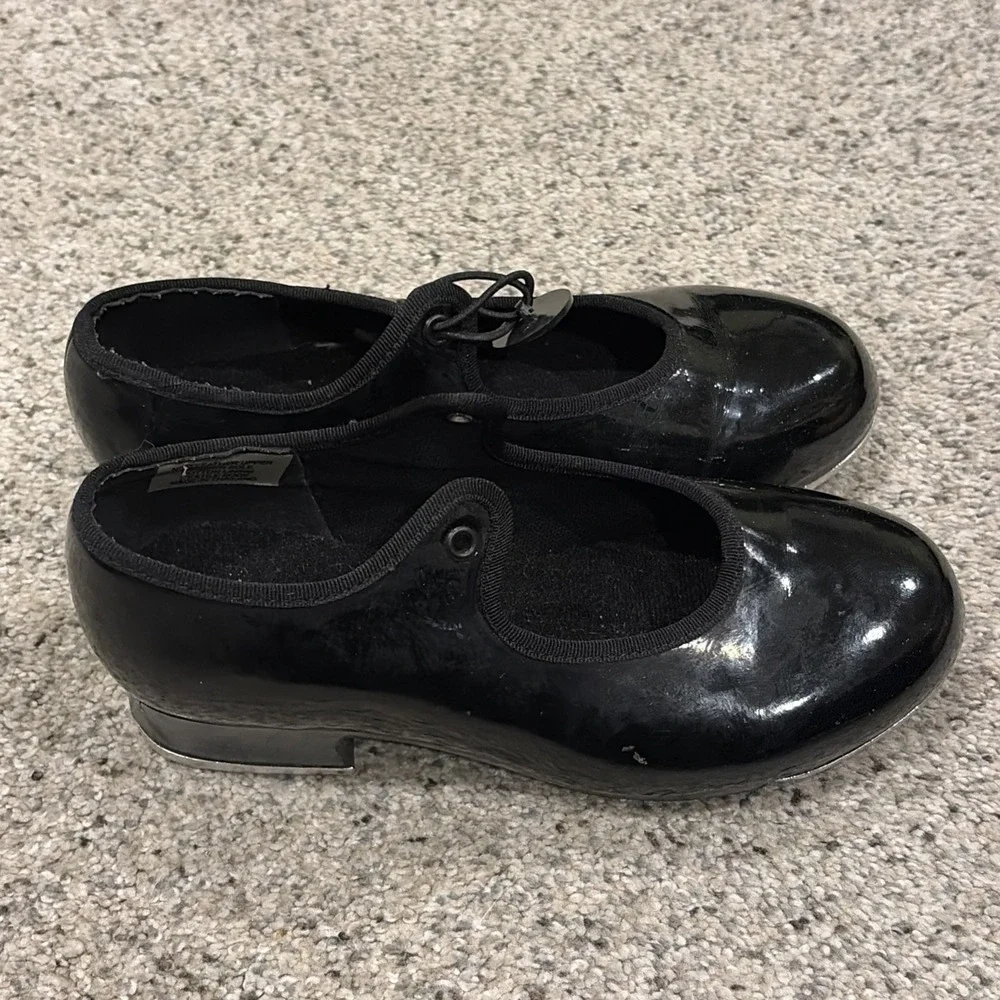 Kids Black Patent Mary Jane Tap Shoes Bloch Techno Tap Size 13 Needs One Closure